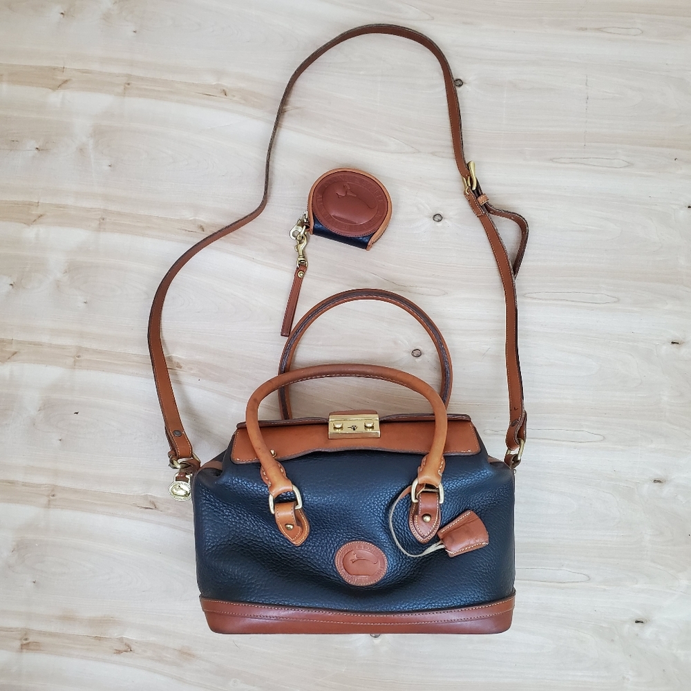 Dooney & Bourke Navy Doctors Bag & Logo Coin Purse - Picture 2 of 16